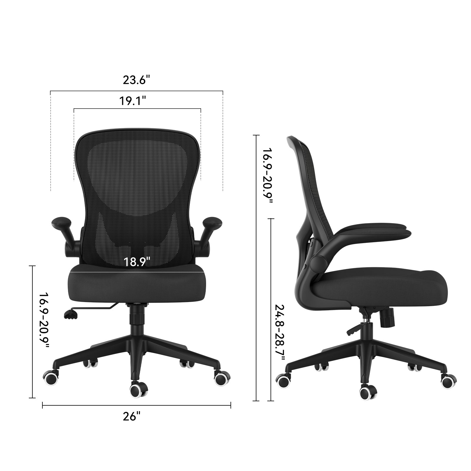 HBADA Butterfly Office Chair-Black