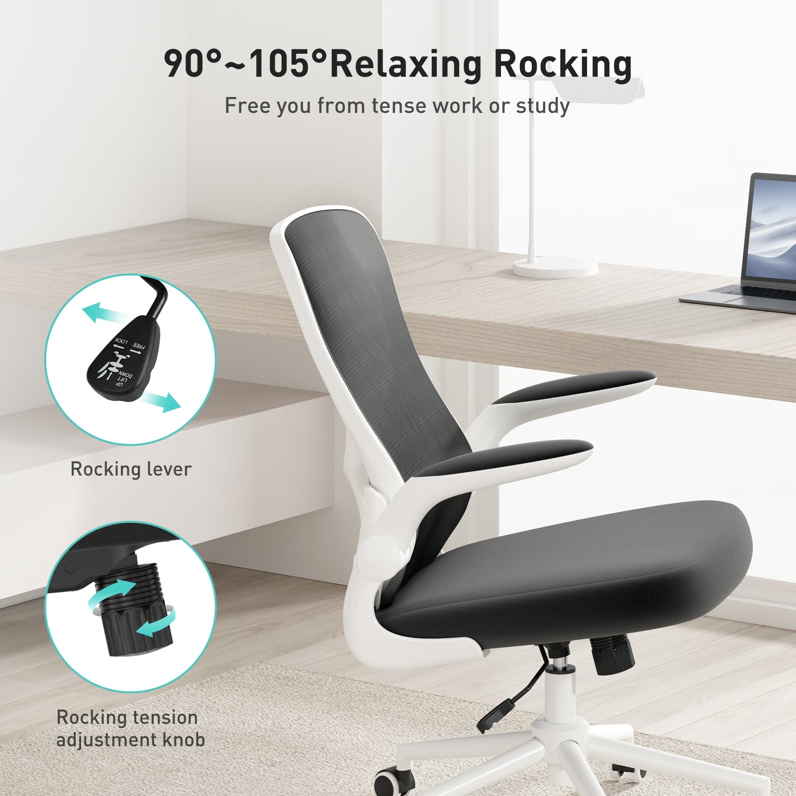 HBADA Butterfly Office Chair-White